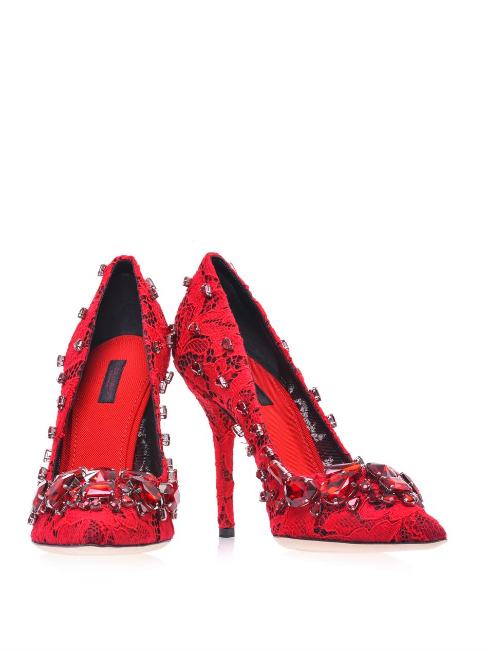 dolce and gabbana lace pumps
