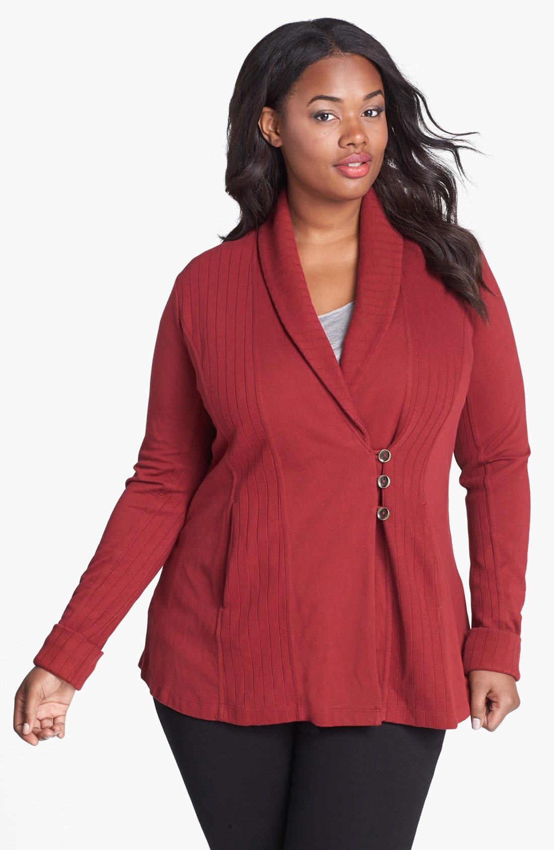 Lucky Brand Daryn Wrap Cardigan in Red (Biking Red) | Lyst