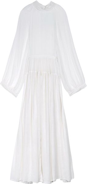 Ann Demeulemeester Long Dress in White | Lyst