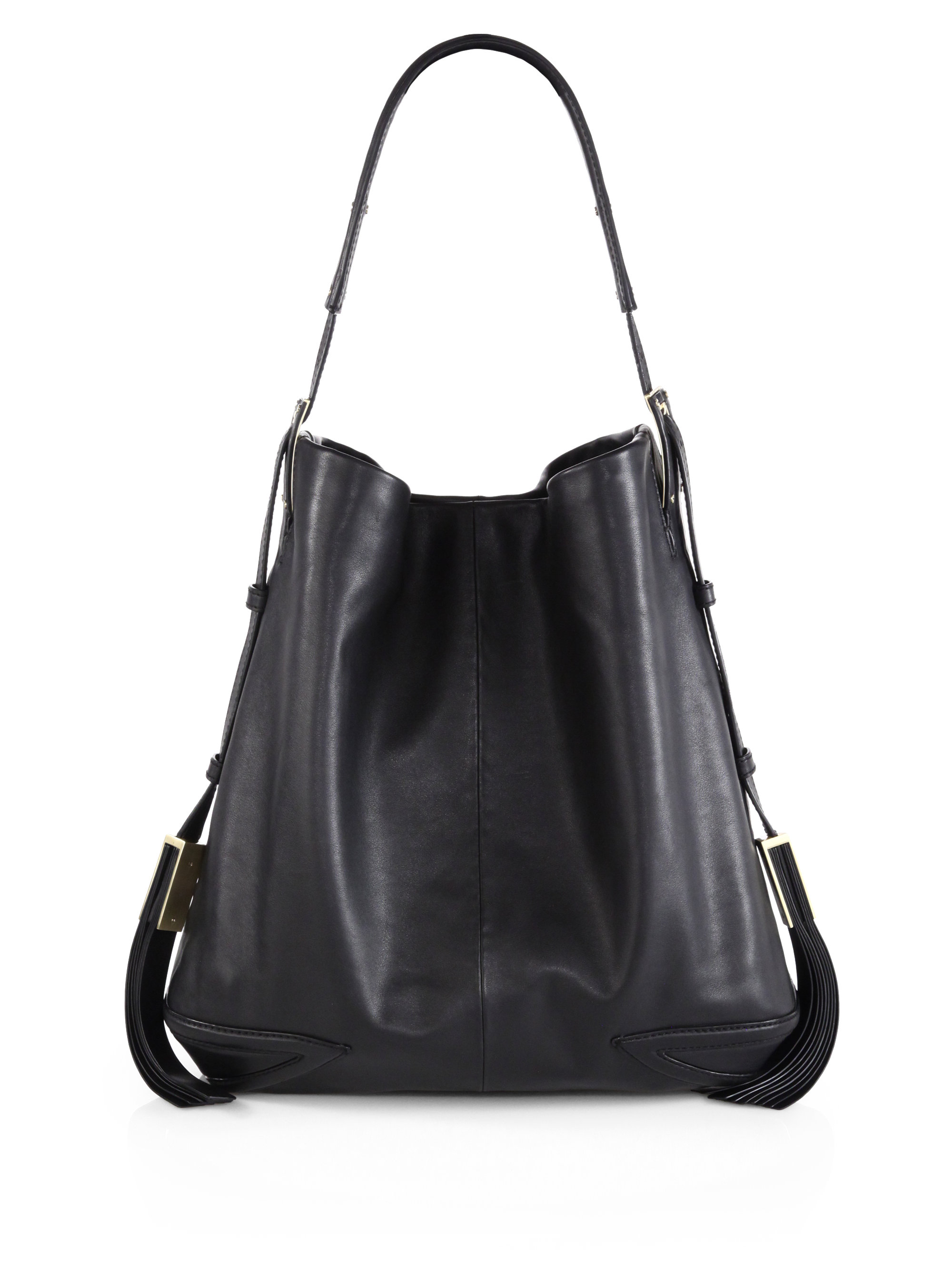 black and gold hobo bag