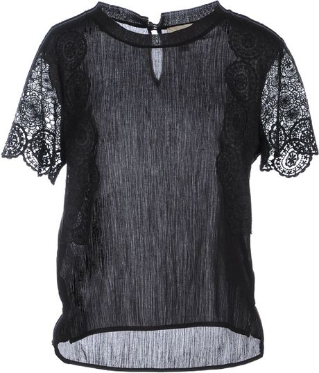 Girl. By Band Of Outsiders Blouse in Black | Lyst