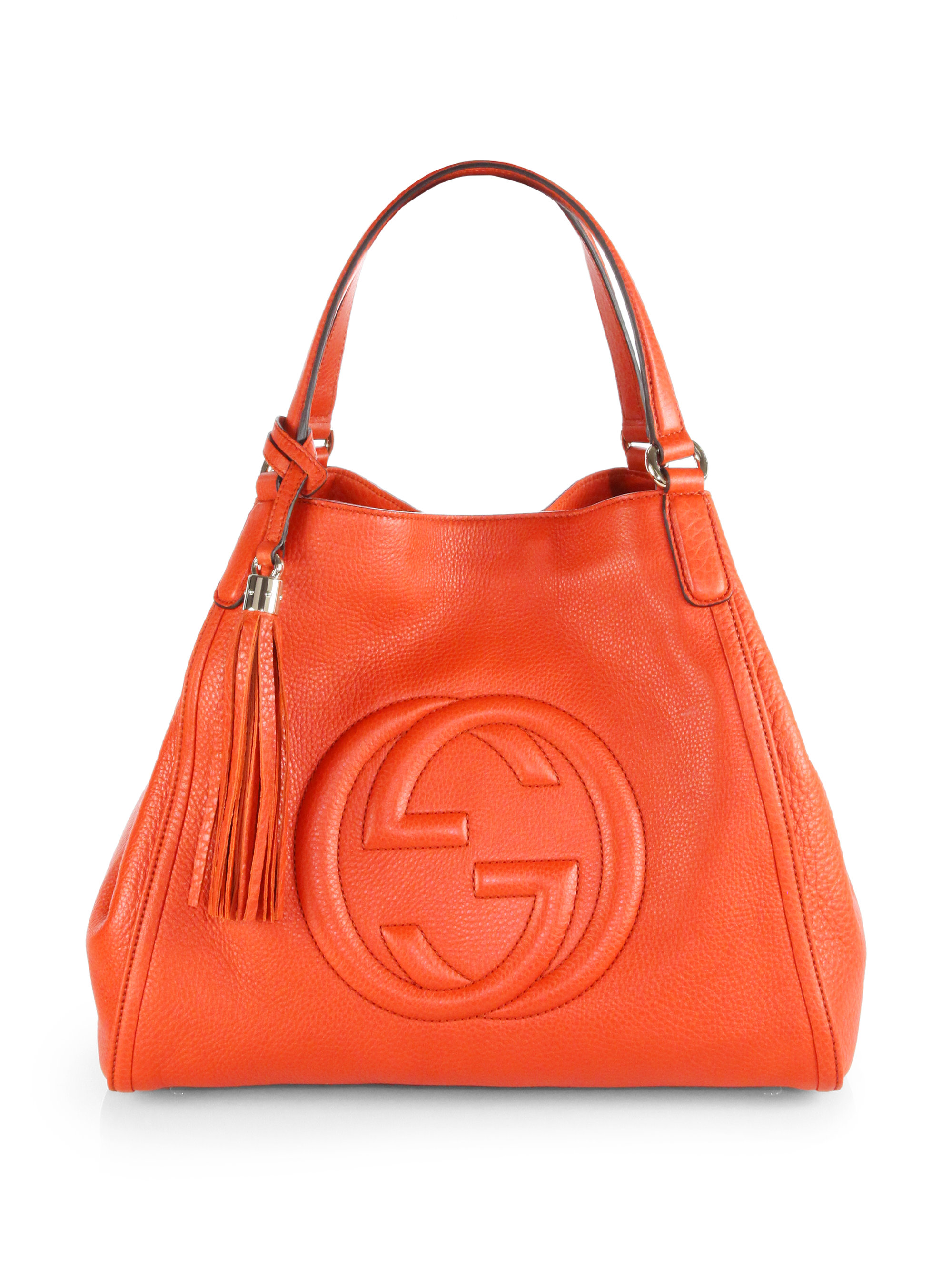 Lyst - Gucci Soho Medium Shoulder Bag in Orange