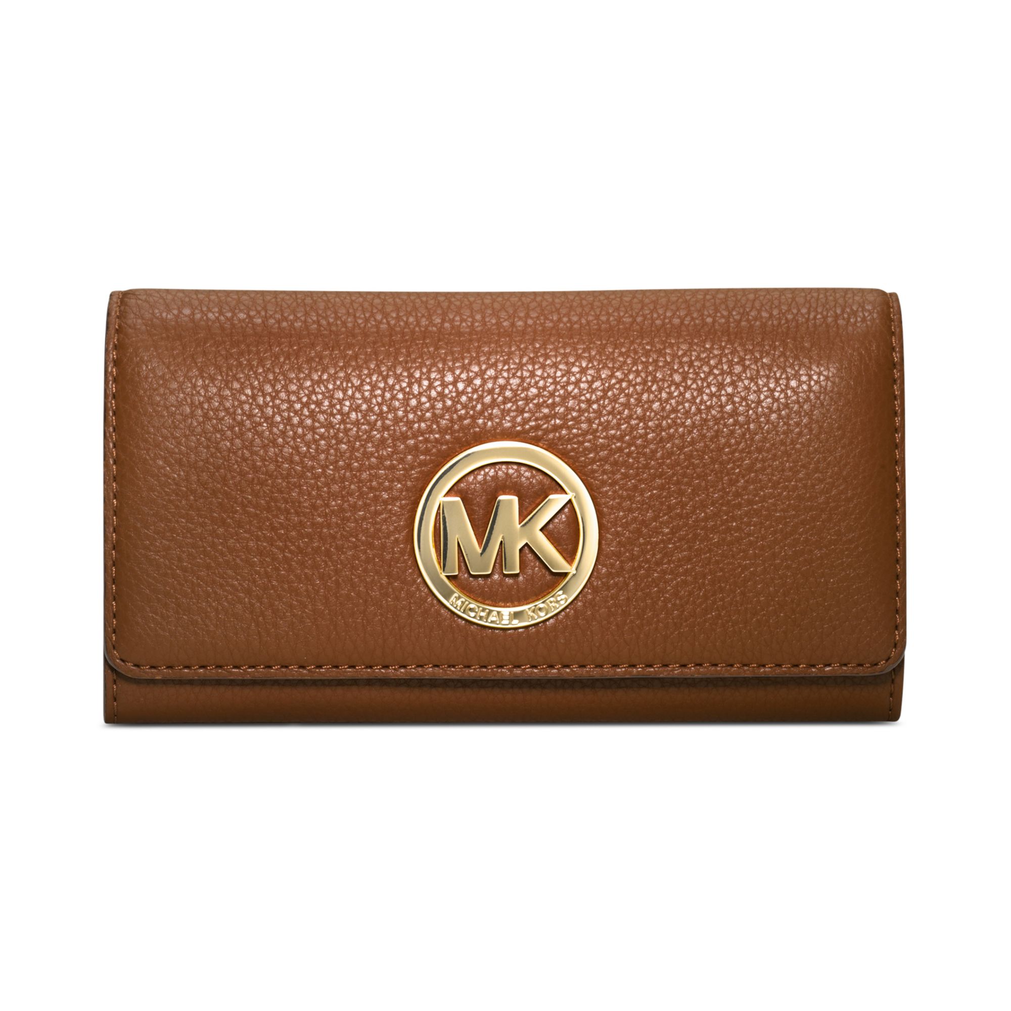 Michael Kors Michael Fulton Carryall Wallet in Brown (LUGGAGE/GOLD) | Lyst