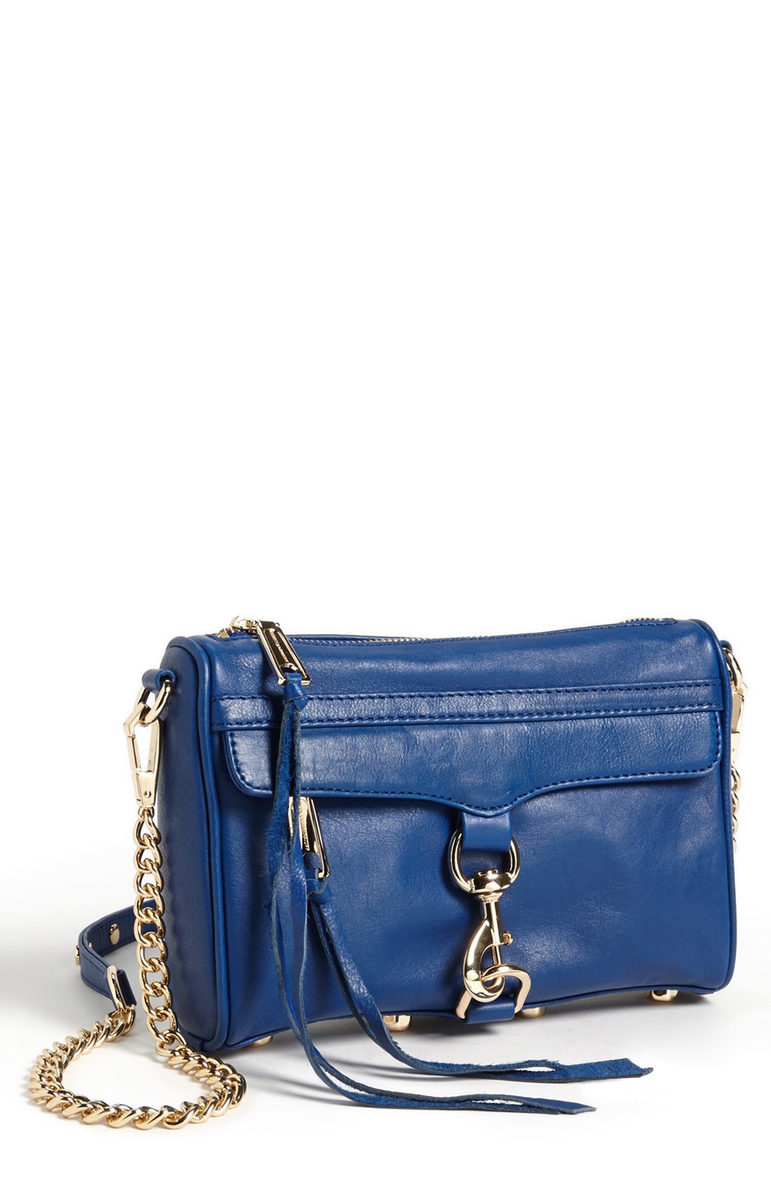 Rebecca Minkoff Mini Mac Crossbody Bag in Blue (Electric Blue) | Lyst