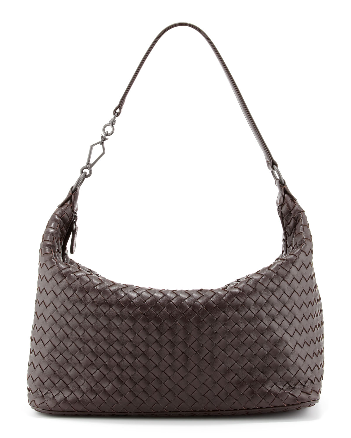 Bottega veneta Woven Leather Shoulder Bag in Brown | Lyst