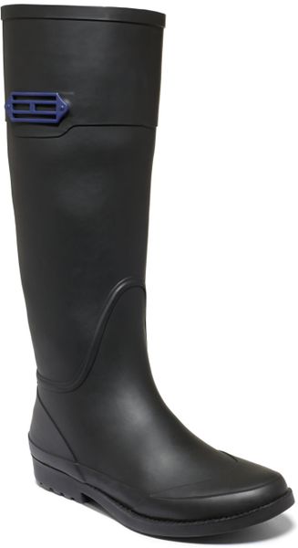 Tommy Hilfiger Coastal Rain Boots in Black | Lyst