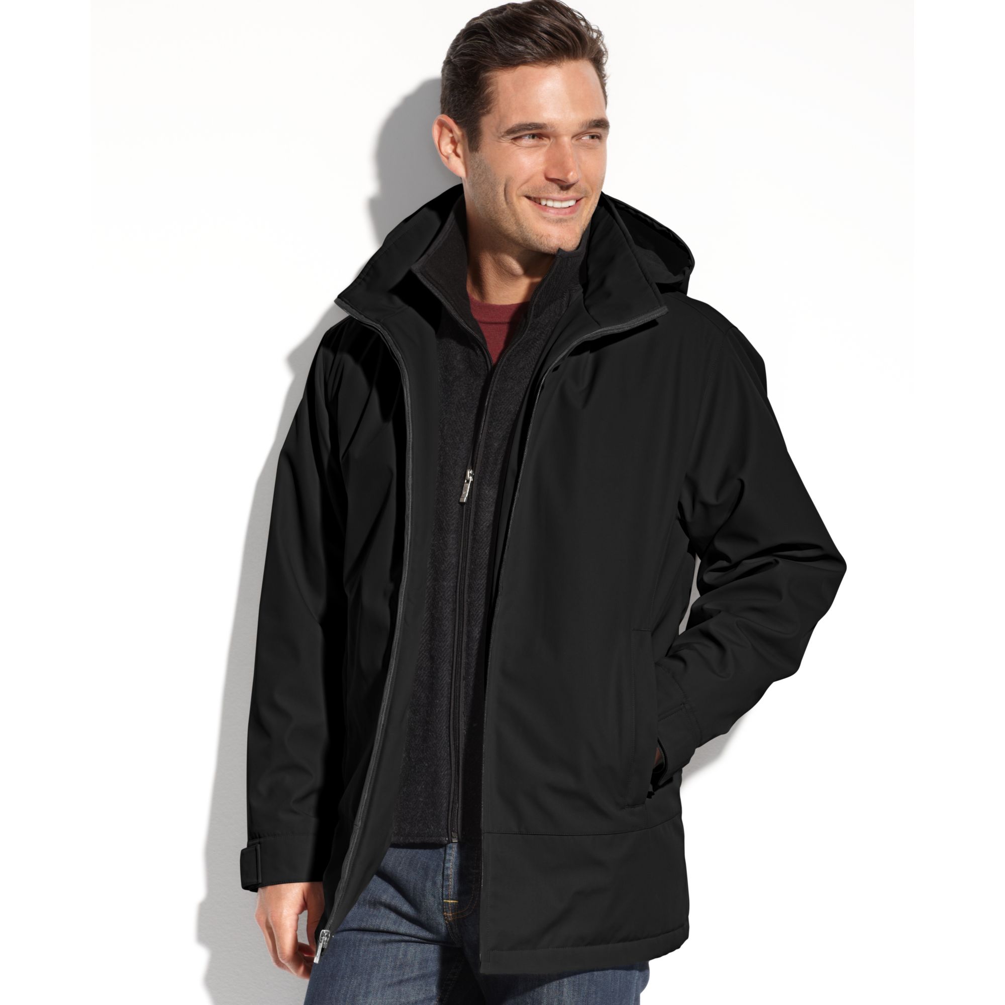 Lyst Weatherproof Ultra Tech Hooded Bib Jacket in Black for Men