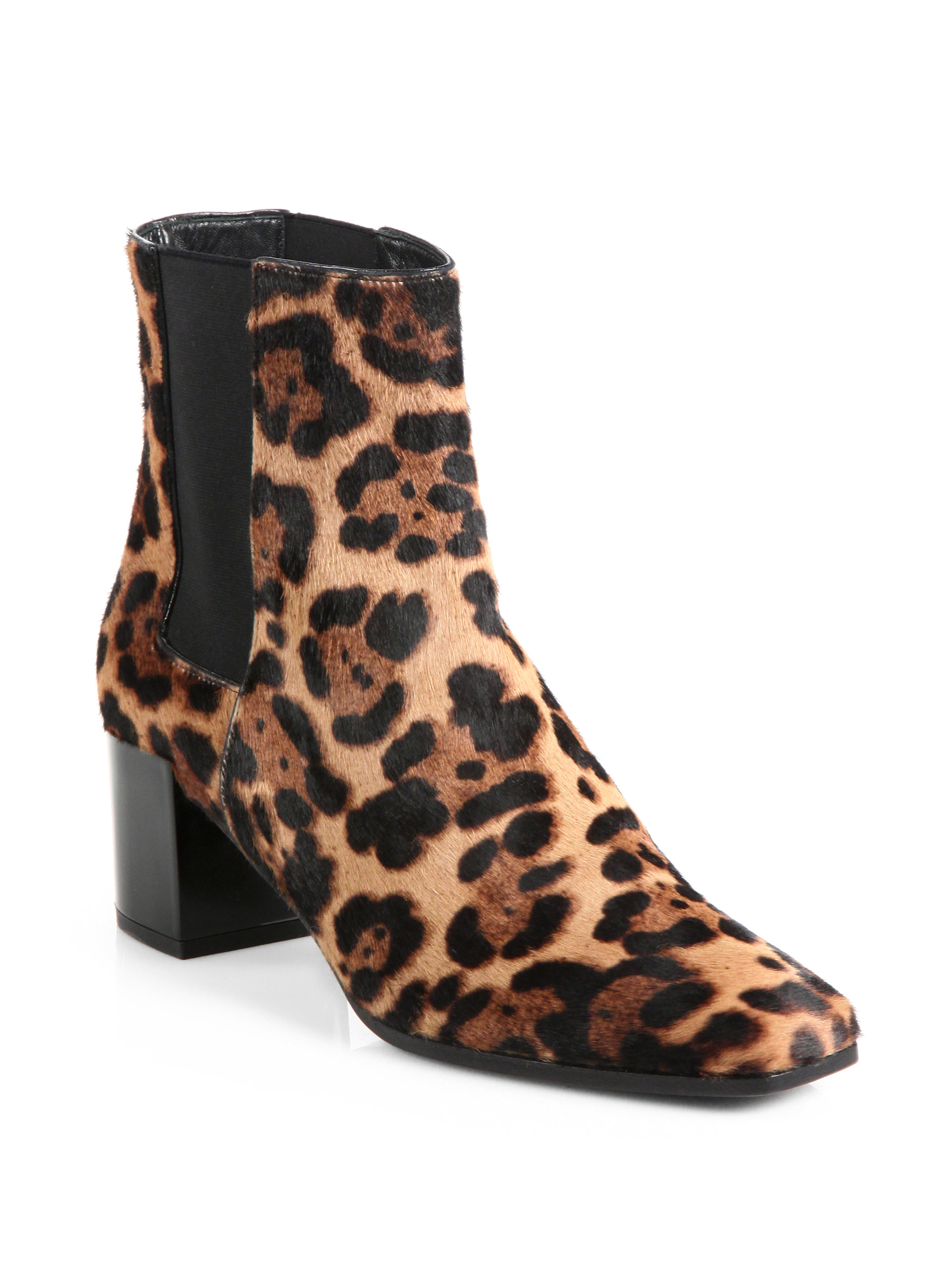 Lyst - Pierre Hardy Leopard Print Calf Hair Ankle Boots in Brown