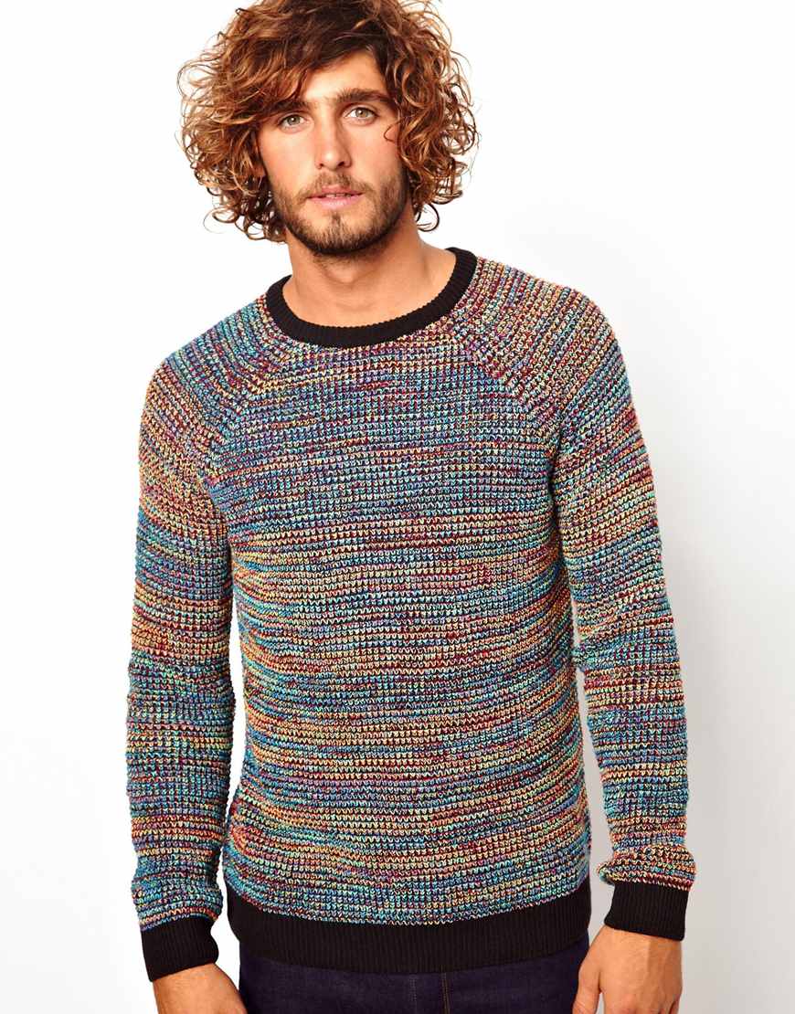 Asos Twisted Yarn Sweater in Brown for Men Lyst