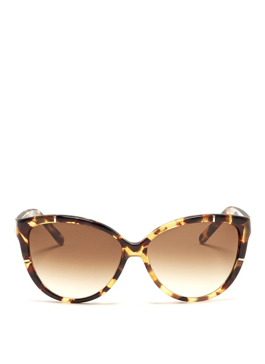 Lyst Chloé Tortoiseshell Cat Eye Sunglasses in Brown