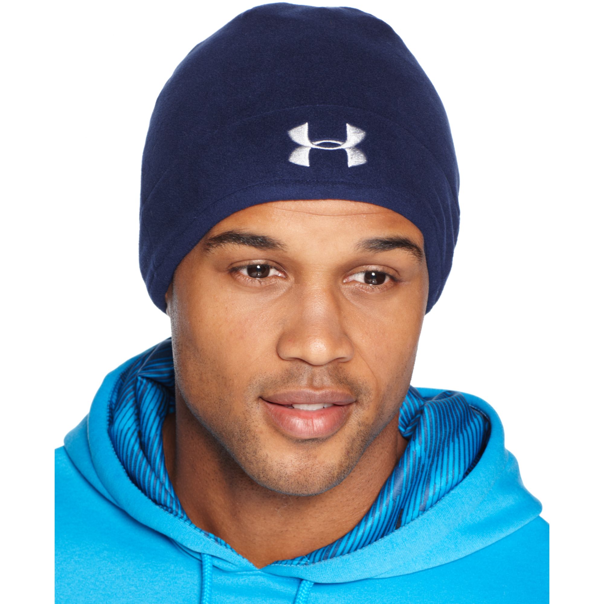 Under Armour Ua Coldgear Infrared Storm Ultimate Fleece Beanie in Blue ...