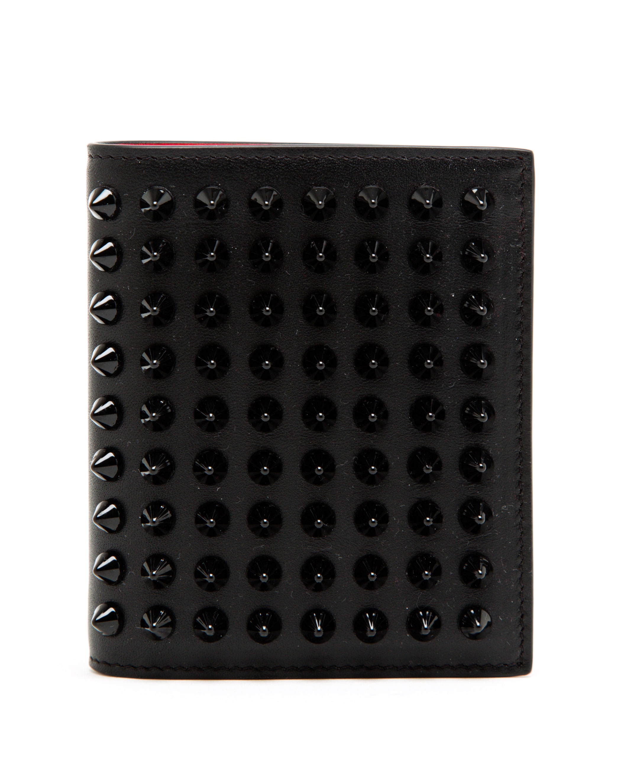 Christian Louboutin Paros Studded Leather Wallet in Red for Men | Lyst