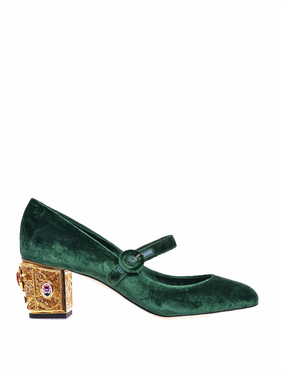 dolce and gabbana emerald heels