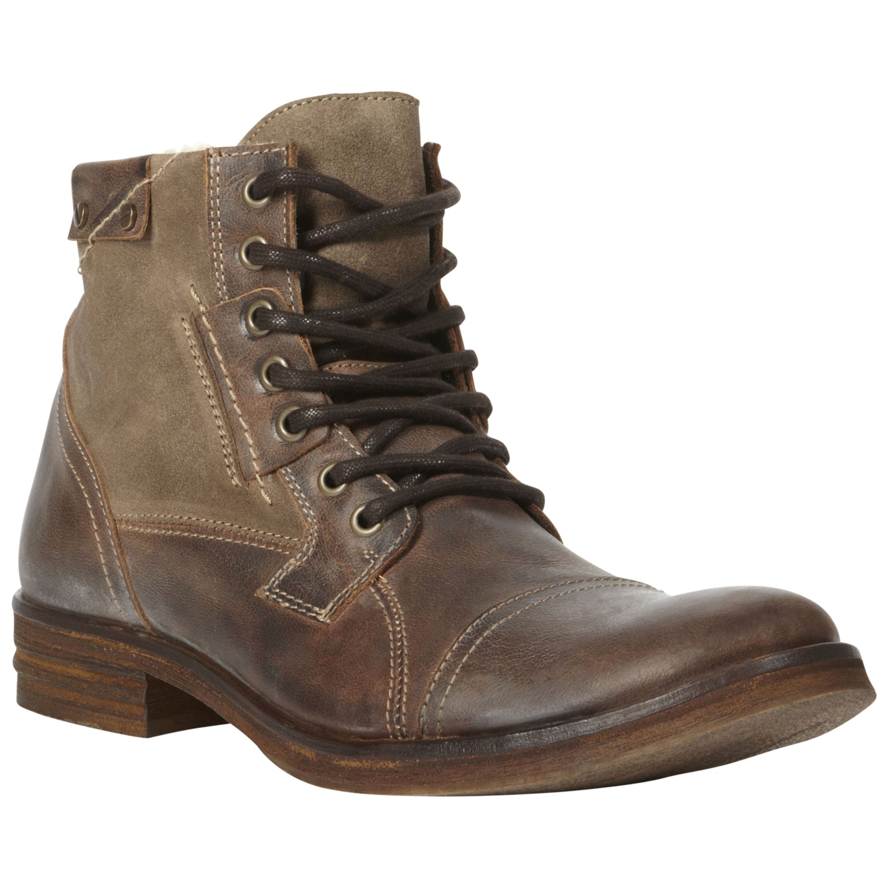 Dune Cropper Toe Cap Warm Lined Boots in Brown for Men | Lyst