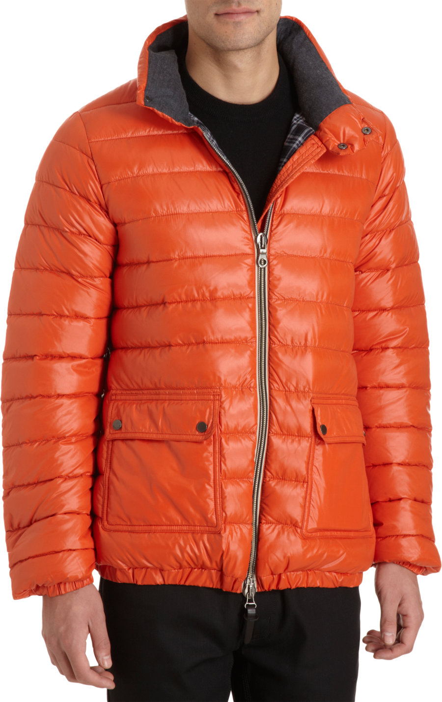 Duvetica Narrow Quilted Puffer Jacket in Orange for Men | Lyst