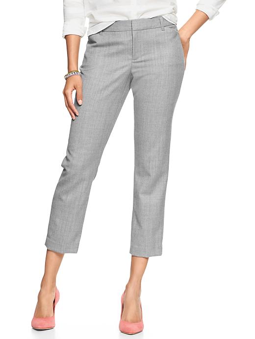 Gap Slim Cropped Wool Pants in Gray (light heather gray) | Lyst