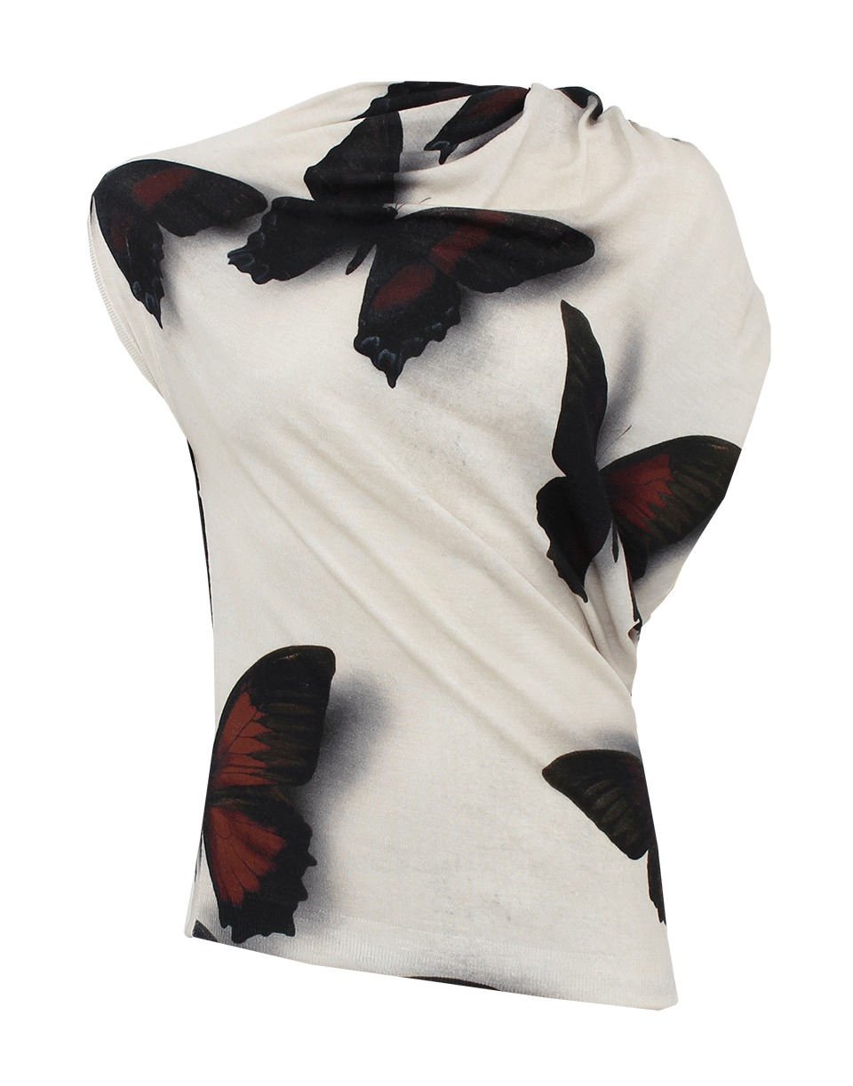 womens butterfly print top