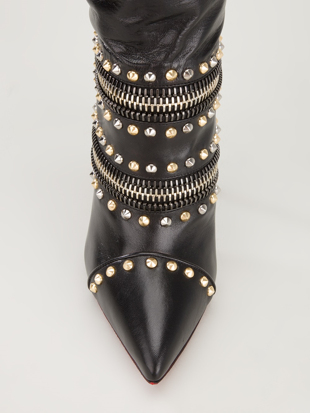 knee high boots studded