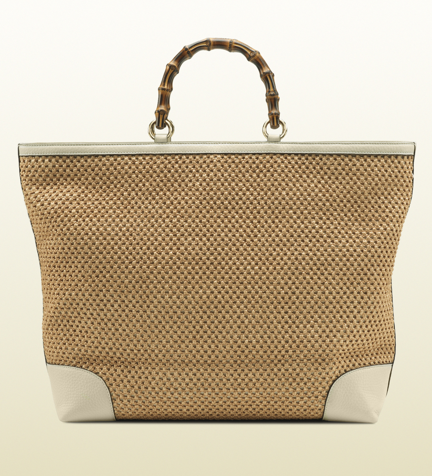 Gucci Bamboo Shopper Straw Tote in Natural Lyst