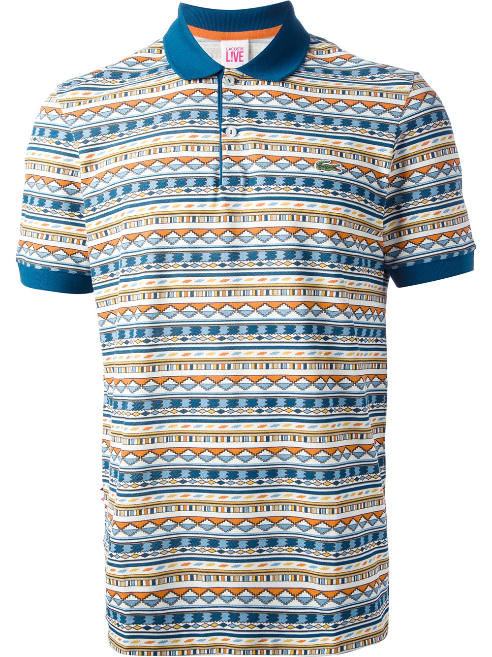 Lyst - Lacoste l!ive Patterned Polo Shirt for Men