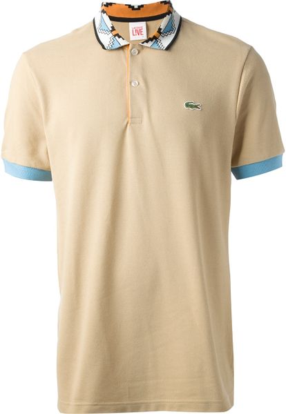 Lacoste L!ive Polo Shirt in Beige for Men (nude & neutrals) | Lyst