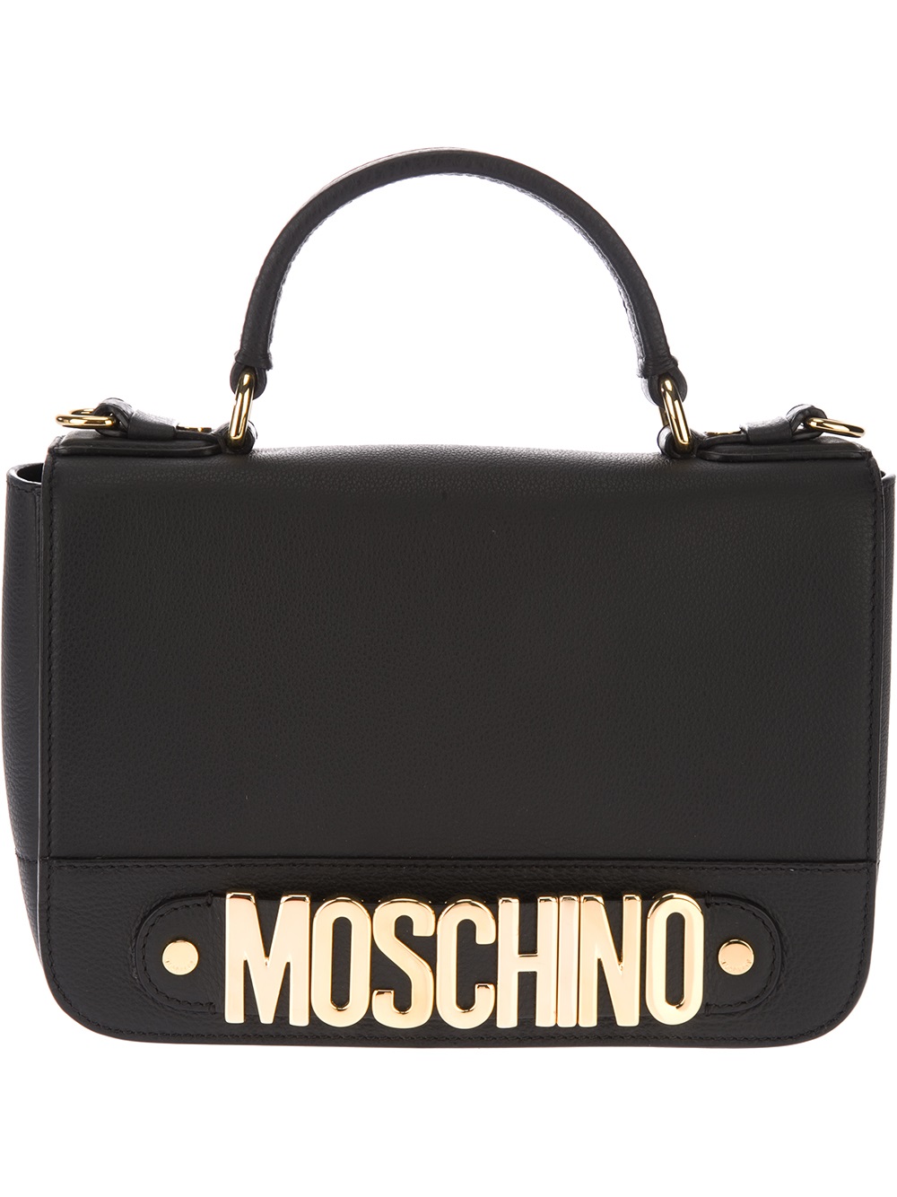 Lyst - Moschino Logo Bag in Black