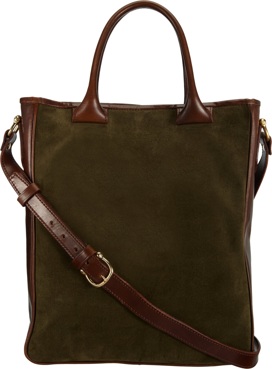 green suede bag