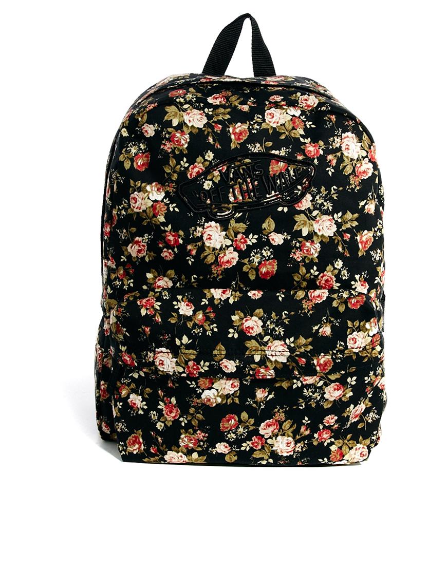Vans Realm Floral Backpack in Floral (Floralblack) | Lyst