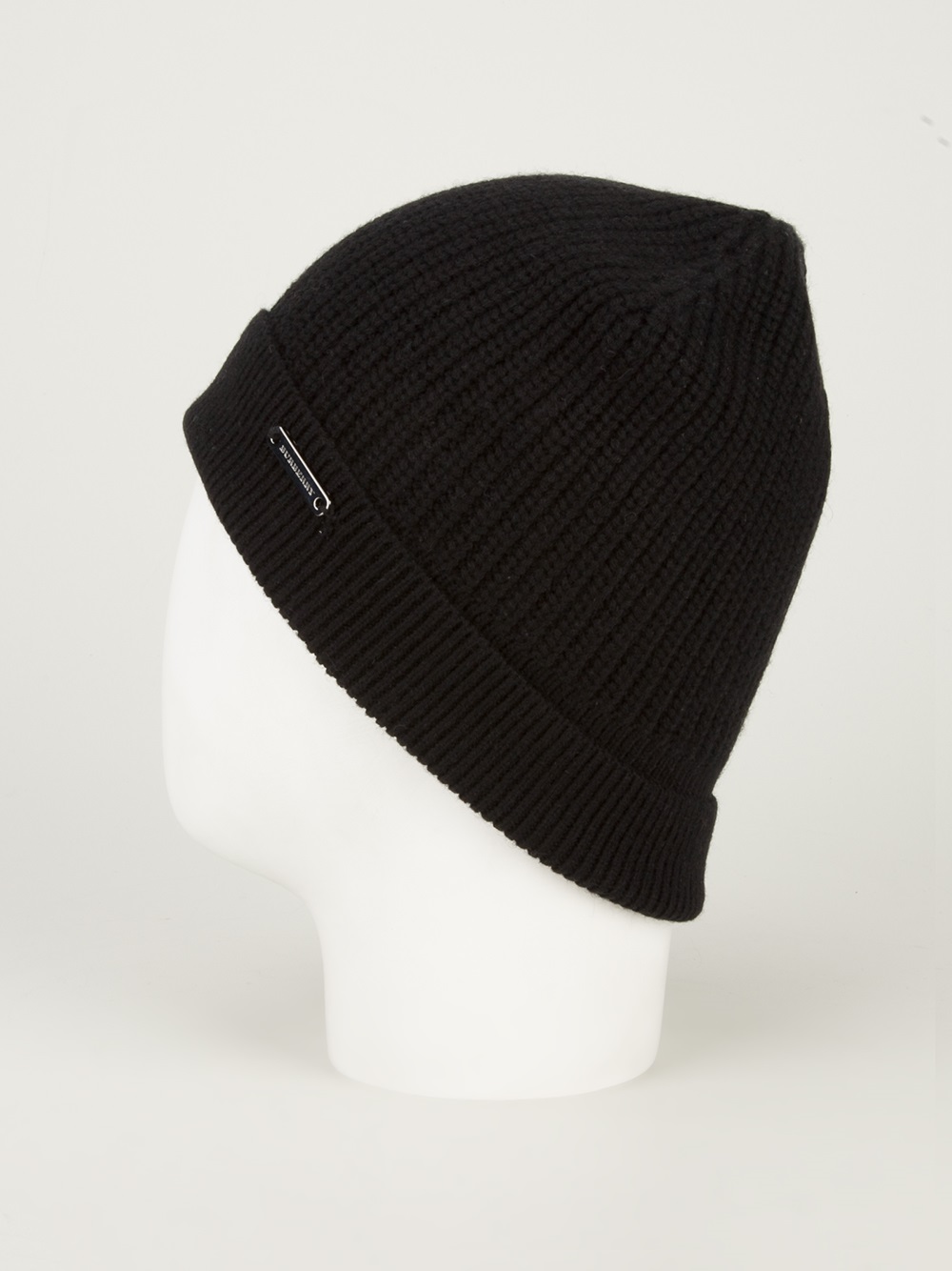 Lyst Burberry Ribbed Beanie in Black for Men