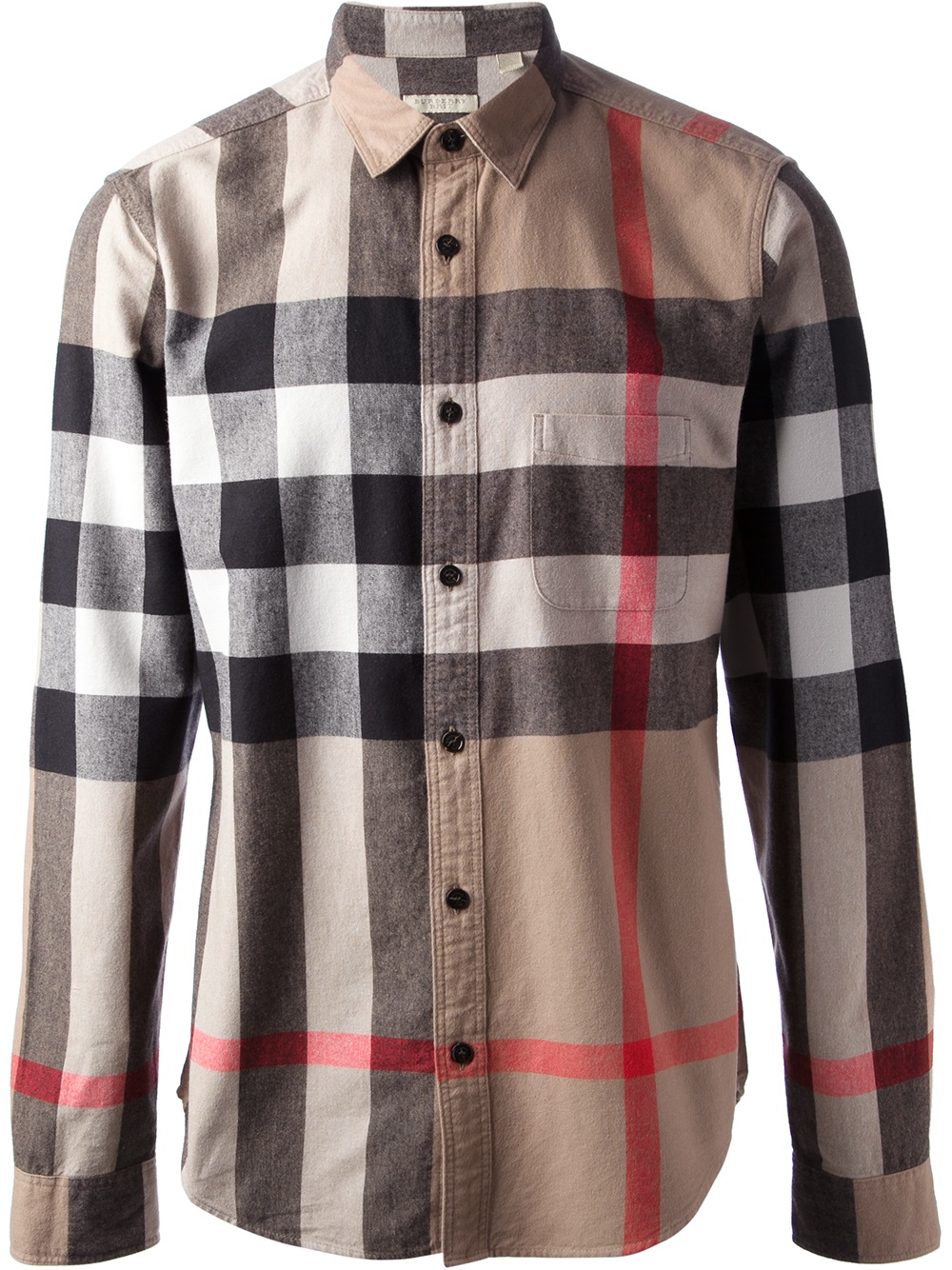 Burberry brit Check Shirt in Natural for Men | Lyst