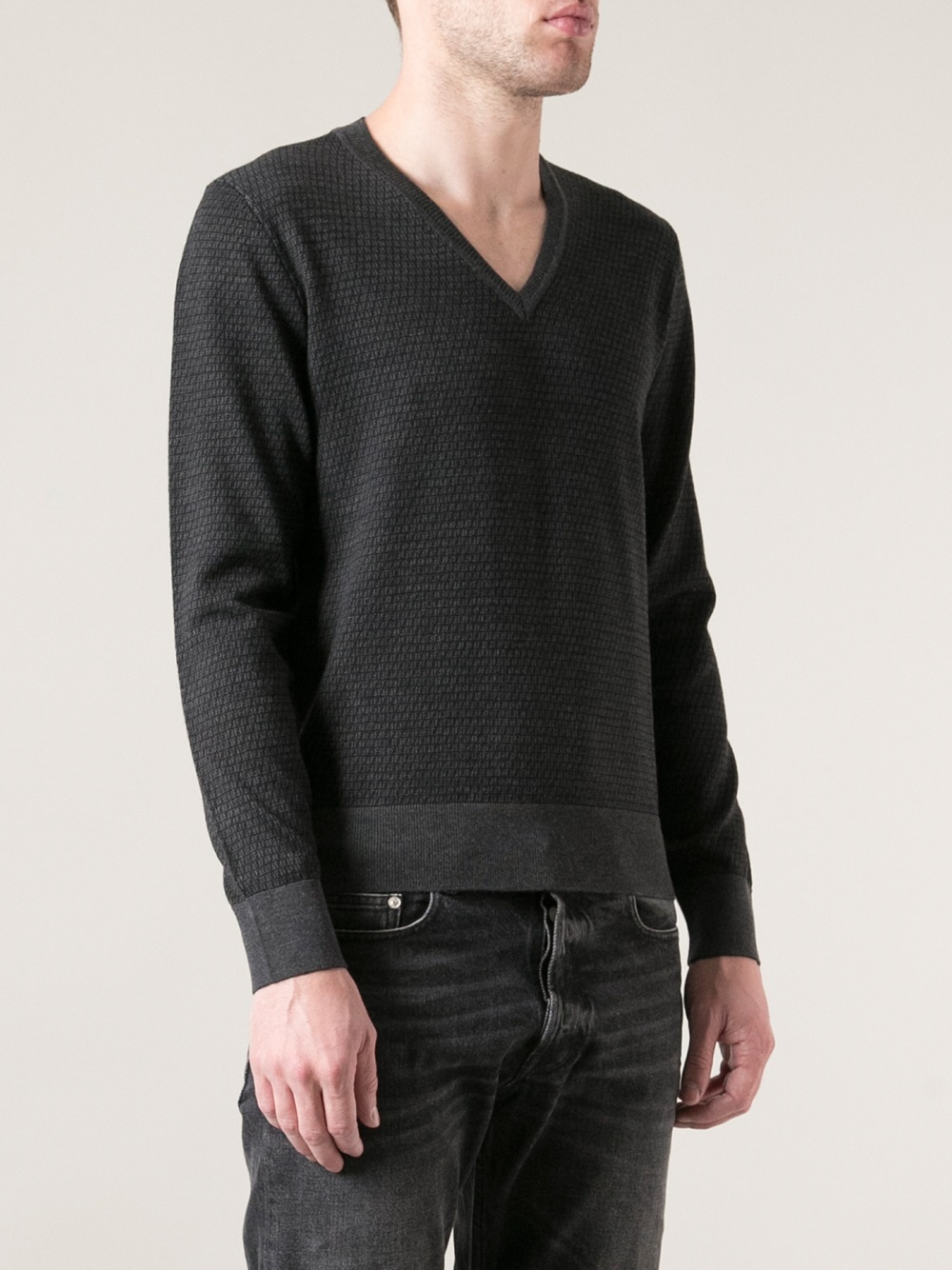 Fendi Monogram Sweater in Black for Men | Lyst