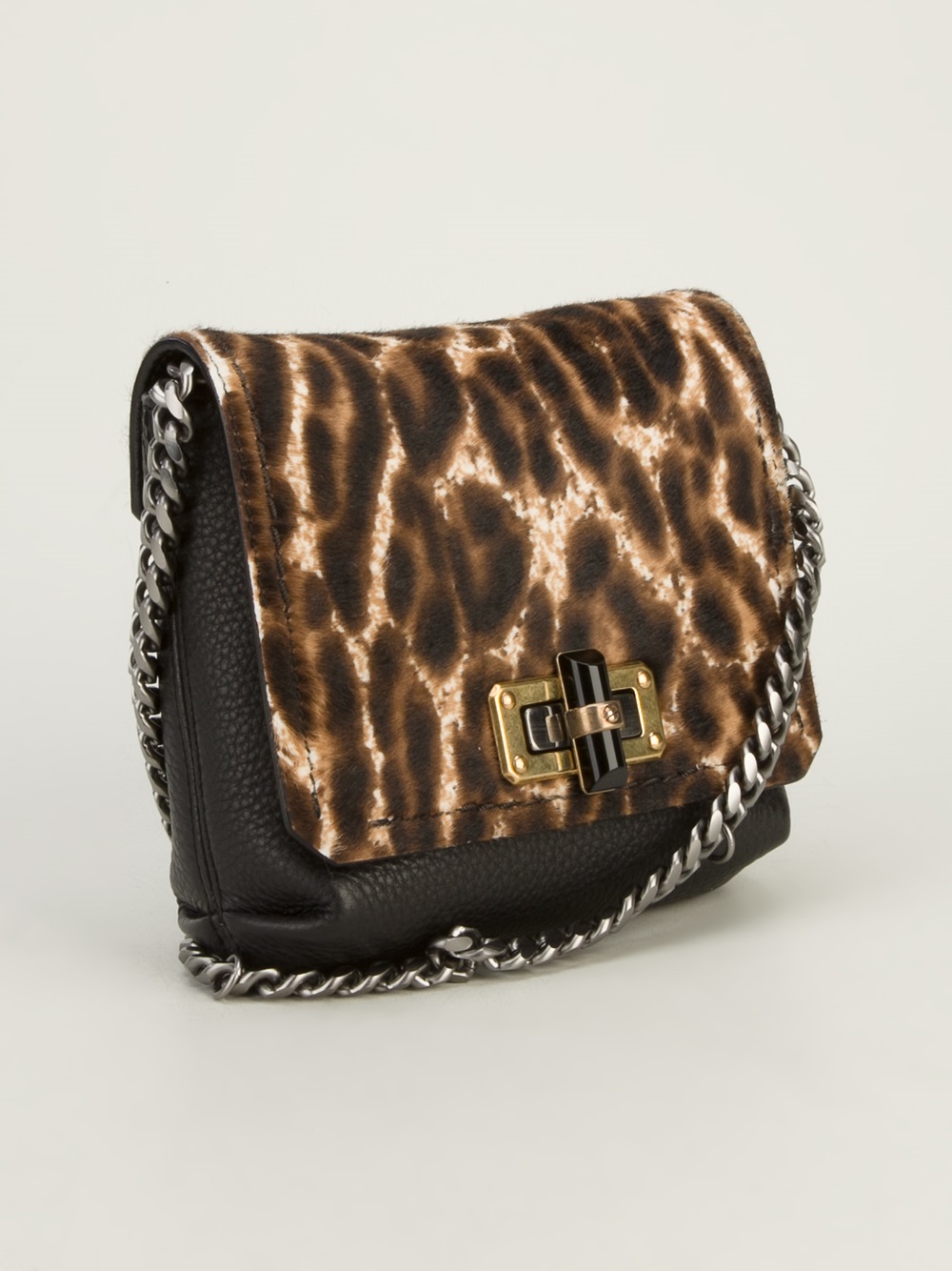 Lyst Lanvin Leopard Print Crossbody Bag In Brown Gallery