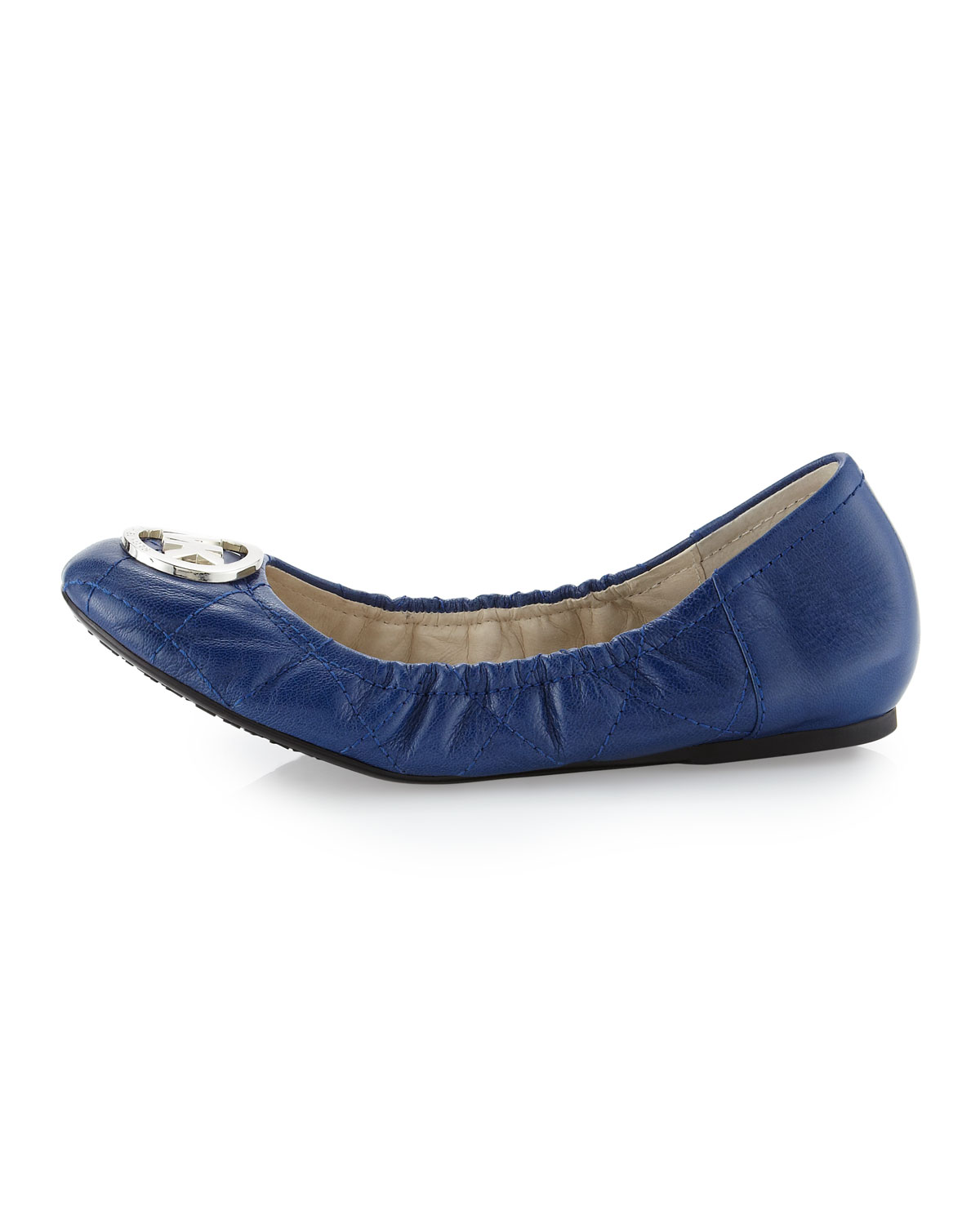 Michael michael kors Fulton Quilted Ballerina Flat in Blue (SAPPHIRE ...