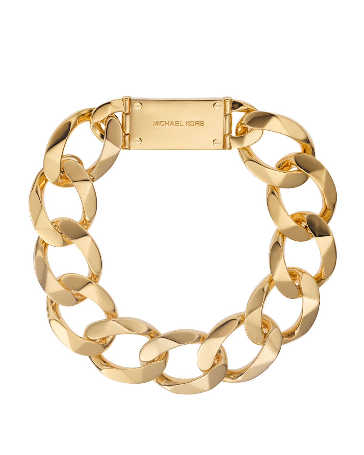 Michael Kors Chainlink Collar Necklace Golden in Gold | Lyst