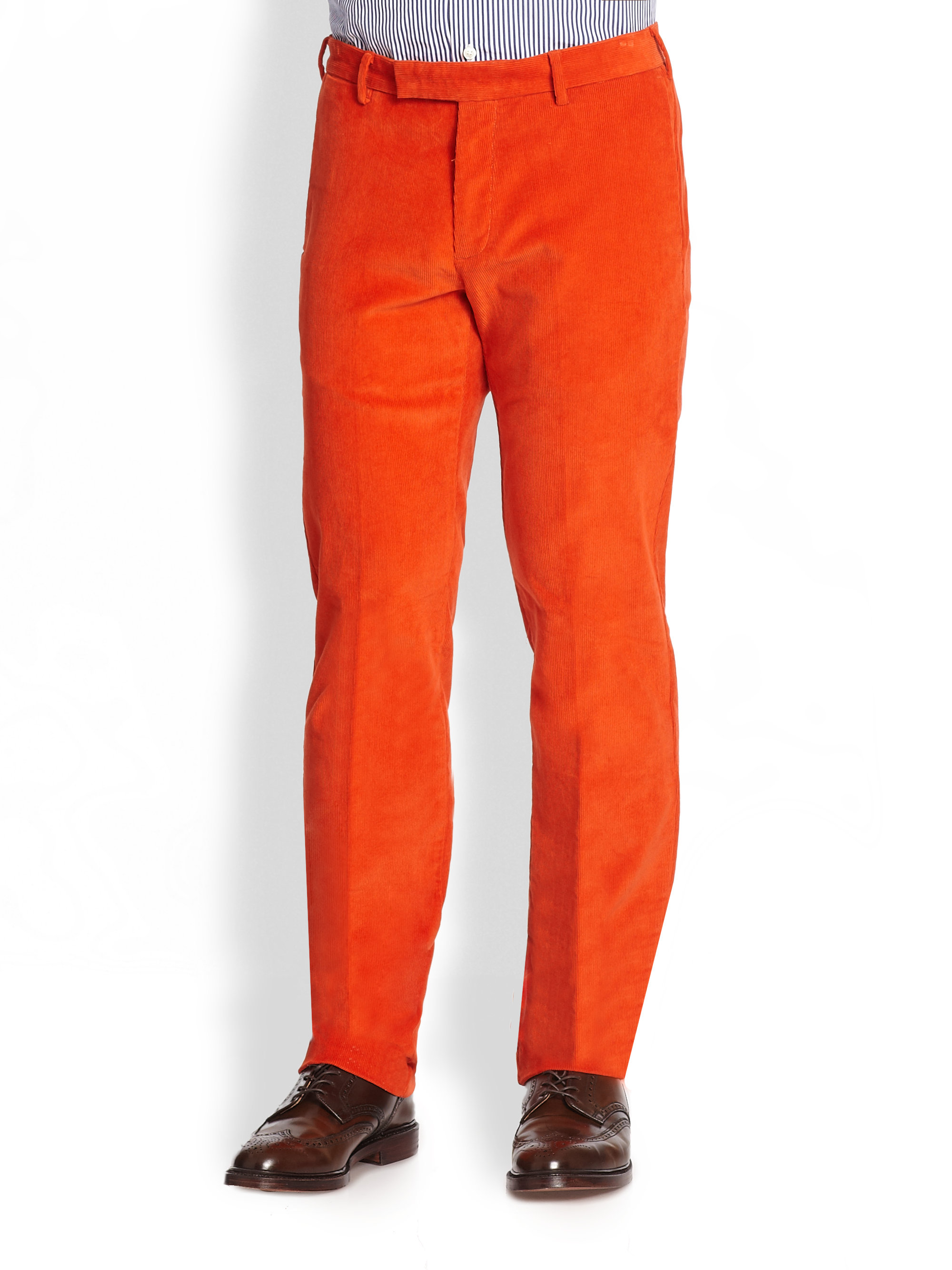 black and orange pants