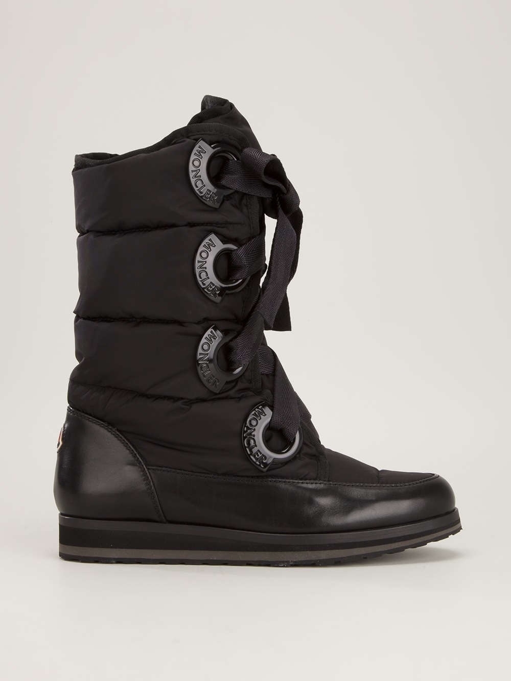 Lyst - Moncler Quilted Boot in Black