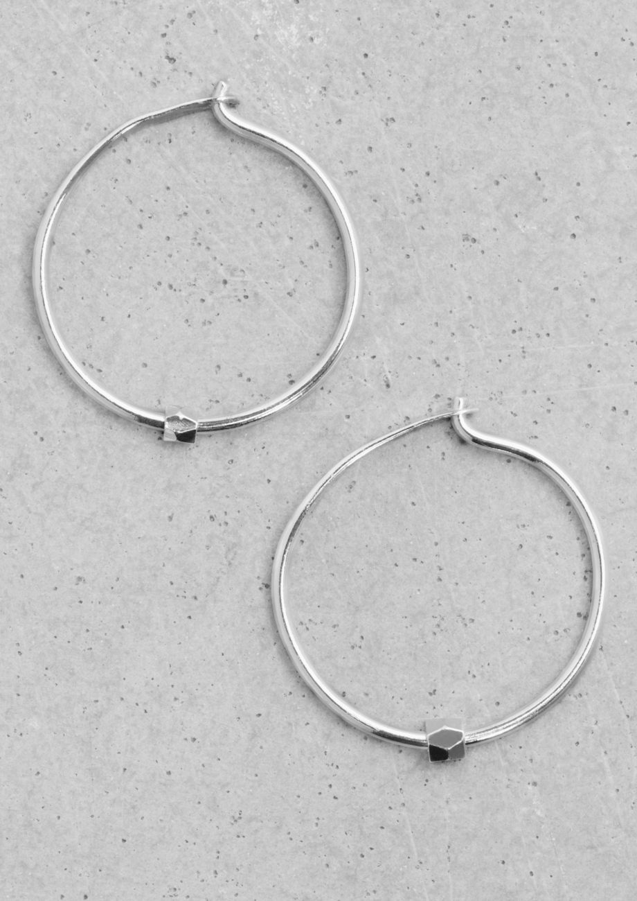 Lyst - & Other Stories Small Hoop Earrings in Metallic