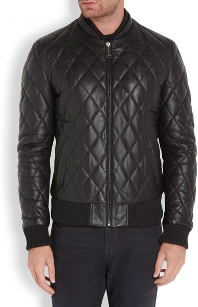 Philipp Plein Provoking Quilted Leather Jacket in Black for Men | Lyst