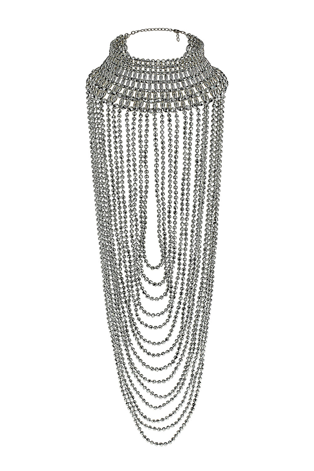 Mega Beaded Drape Necklace in Metallic Lyst