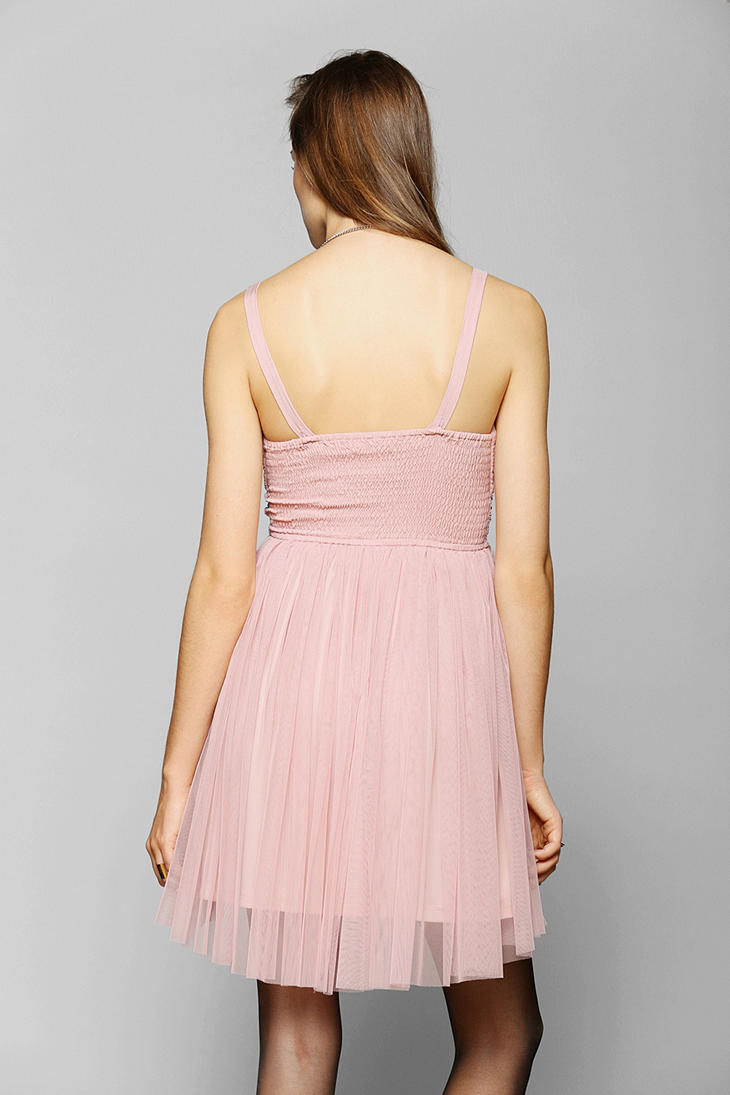 Lyst Urban Outfitters Band Of Gypsies Tulle Skirt Ballerina Dress In Pink