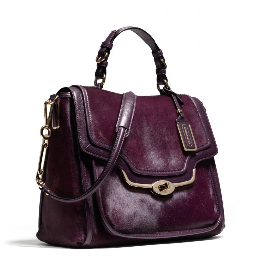 coach purple satchel