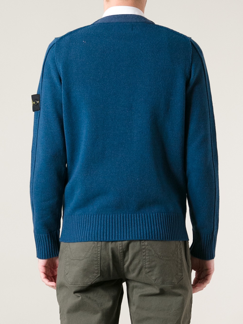 Lyst Stone Island Crew Neck Jumper in Blue for Men