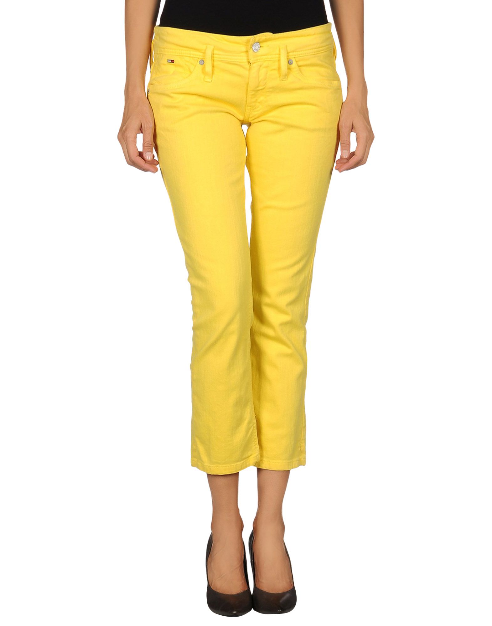 Tommy Hilfiger Denim Denim Capris in Yellow | Lyst