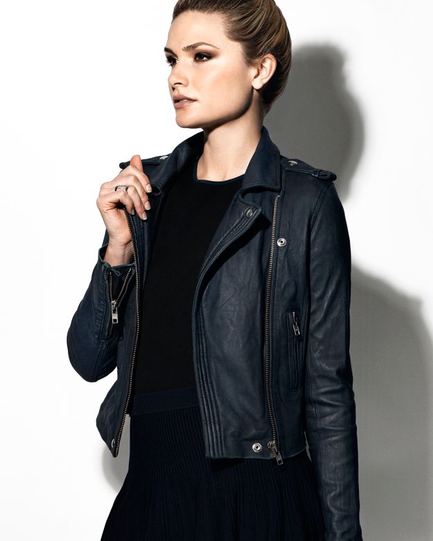 Lyst Iro Leather Jacket In Blue Gallery