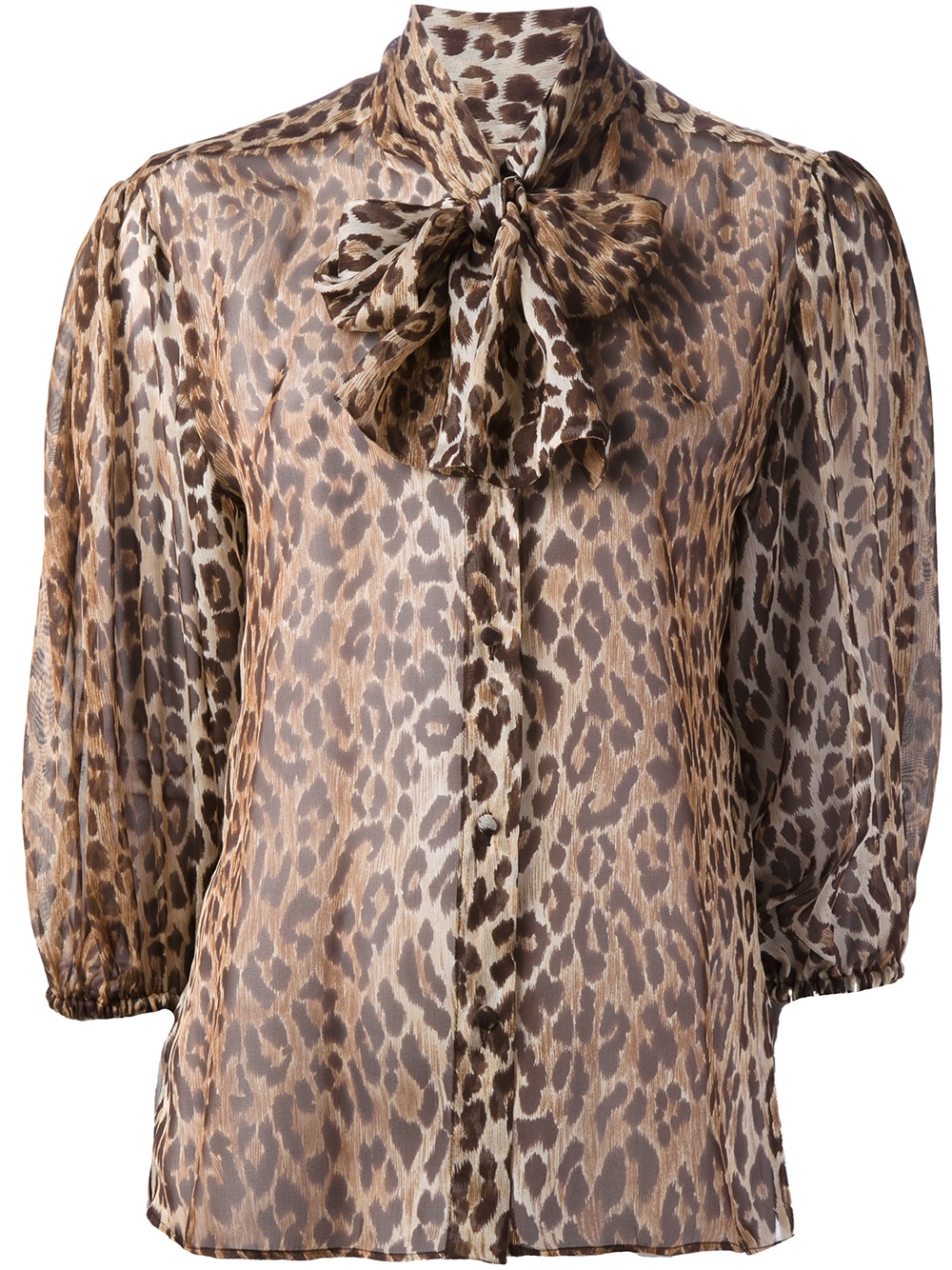 Lyst - Dolce & Gabbana Leopard Print Blouse