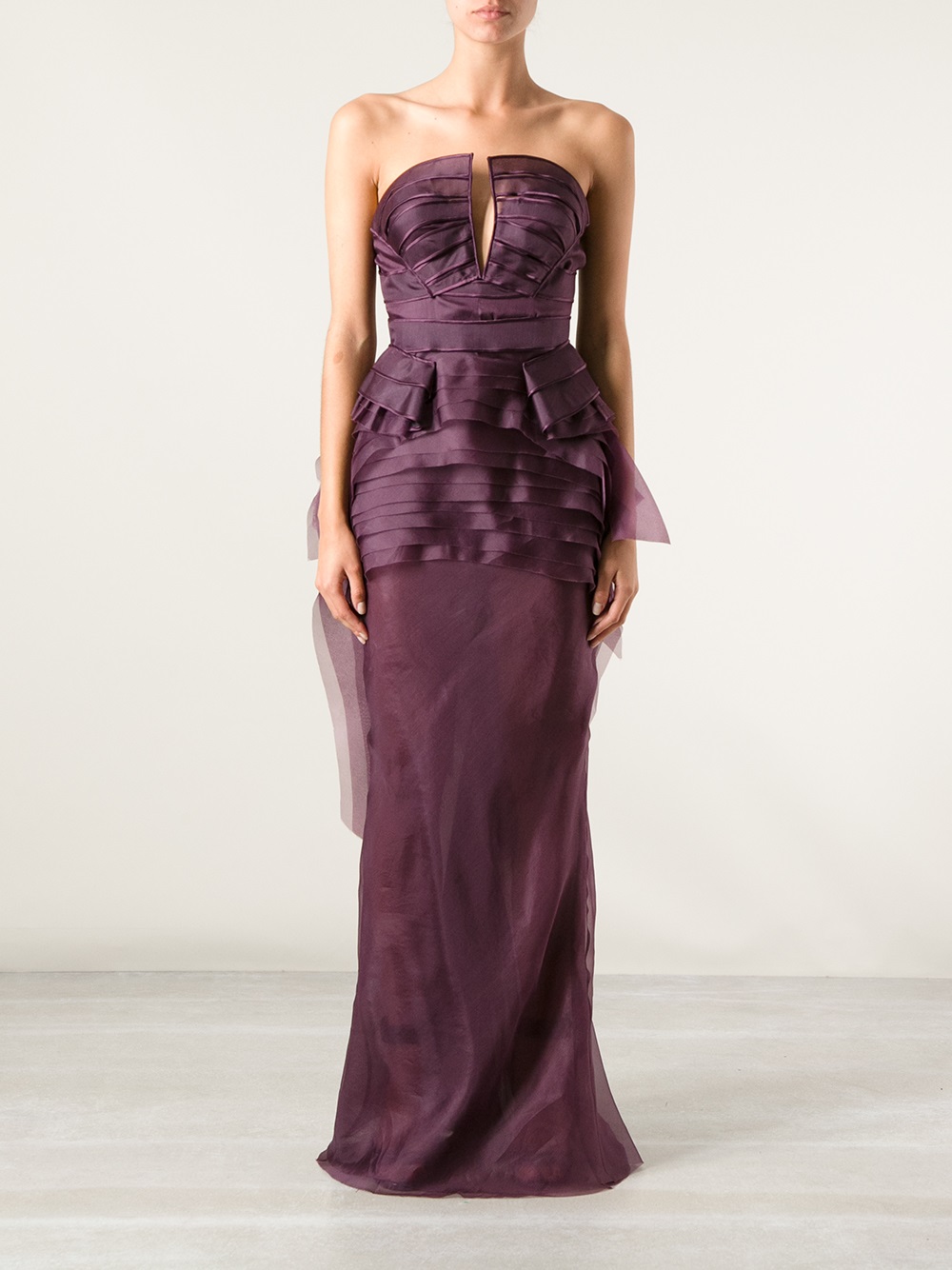 heavy ruffle gown