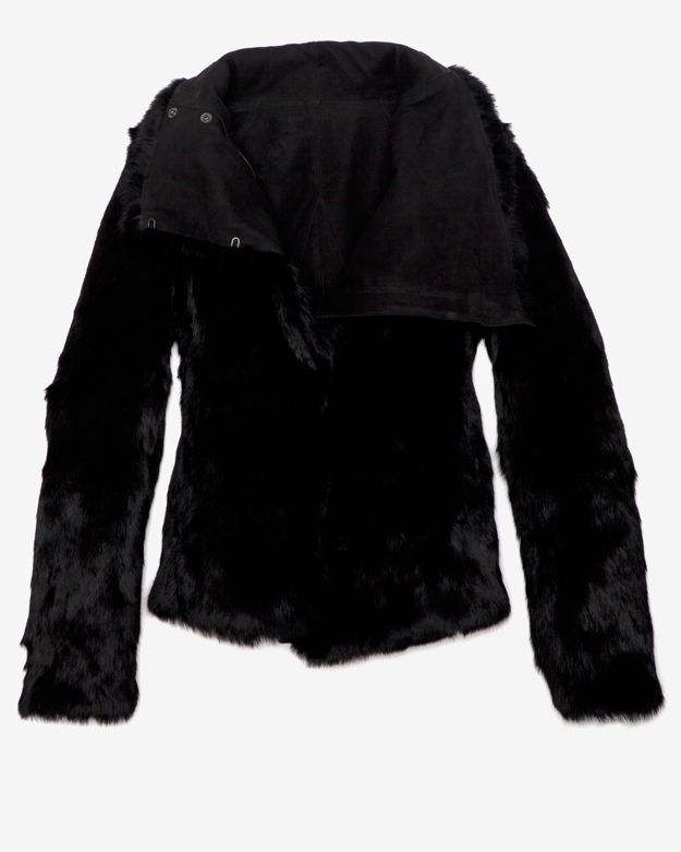 Helmut lang Exclusive Reversible Leatherfur Zip Up Jacket in Black | Lyst