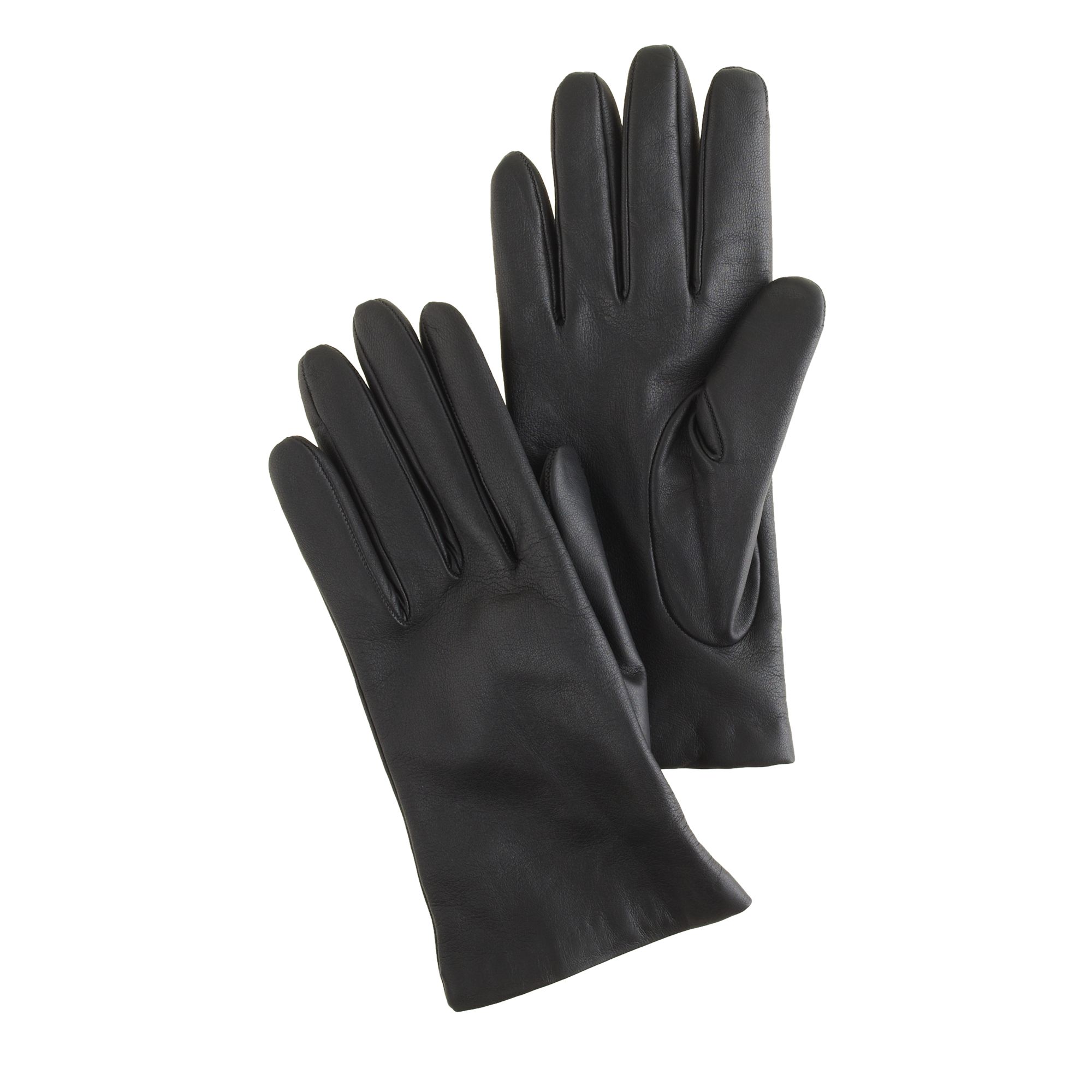 J.crew Smartphone Leather Gloves in Black Lyst