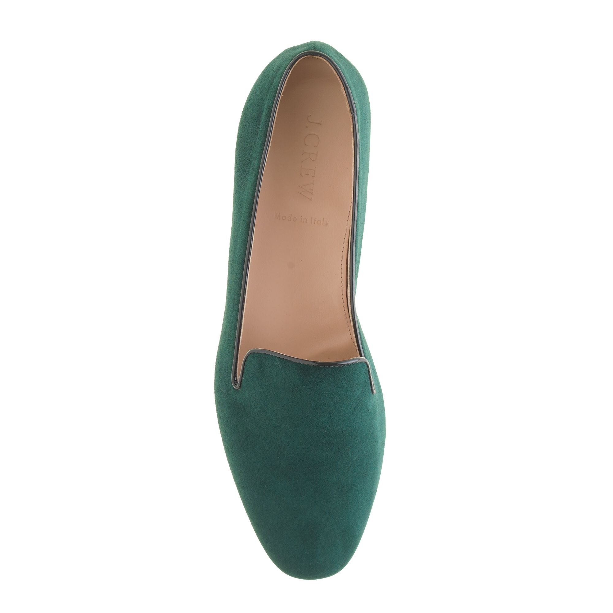 Lyst J.Crew Darby Suede Loafers in Green