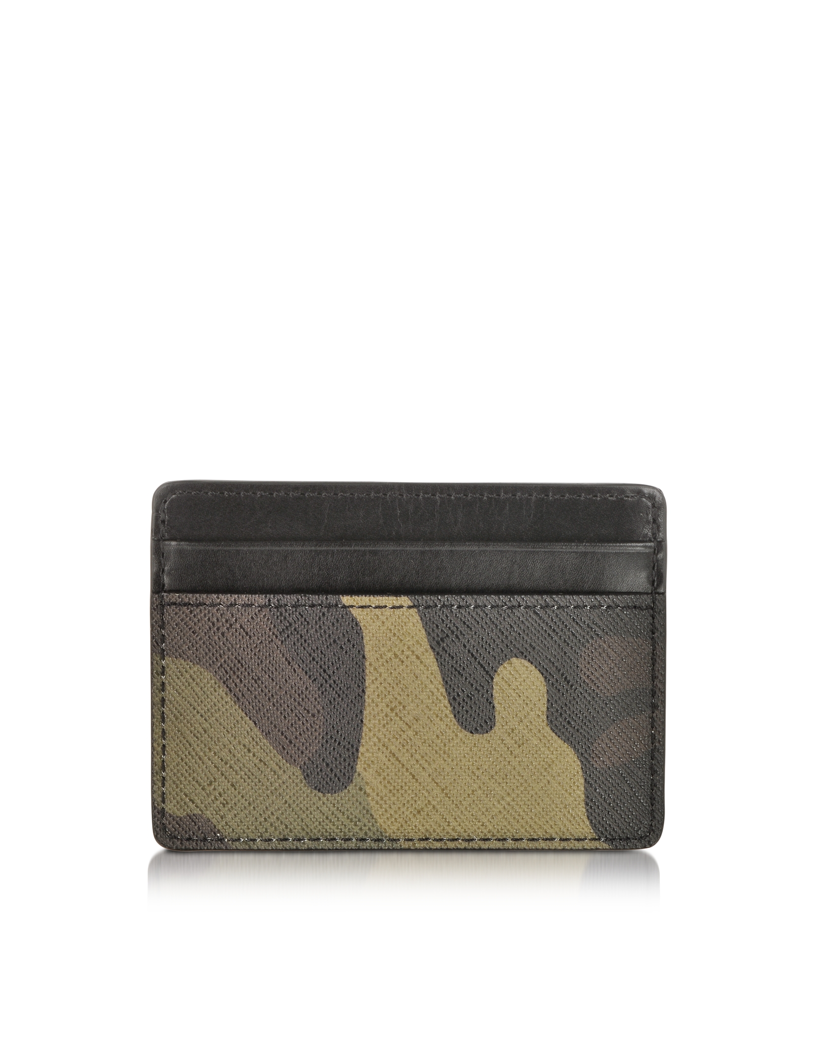 Michael kors Camouflage Saffiano Eco Leather Card Holder in Green ...  